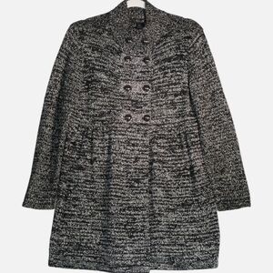Style & Co Double Breasted Black & White Cardigan Sweater Size Large